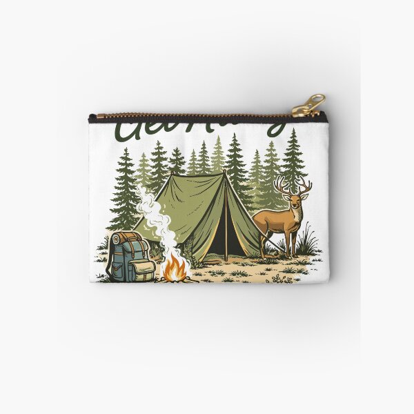 Item preview, Get Away To The Woods Camping Deer Poster designed and sold by Matinez Pink.