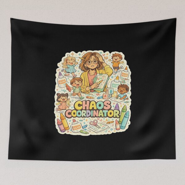 Item preview, Chaos Coordinator Preschool Teacher Sticker | Funny Daycare Teacher Gift | Cute Early Childhood Educator Design designed and sold by FestivityFinds.
