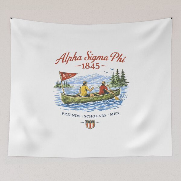 Item preview, Póster de la fraternidad Alpha Sigma Phi en el lago Canoe designed and sold by Matinez Pink.