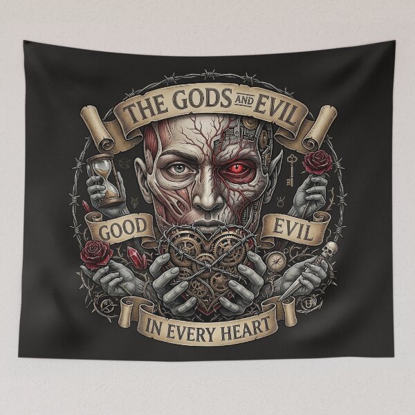 Item preview, Gods Evil Heart Cyborg Hourglass designed and sold by Voodoo Store Paranormal Collections.