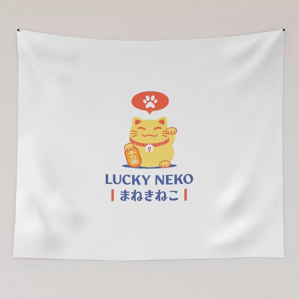 Item preview, Lucky Neko Paw Speech Bubble Poster designed and sold by Matinez Pink.