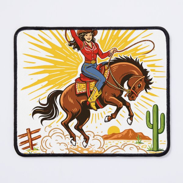 Item preview, Wild West Rodeo Show Cowgirl Poster designed and sold by Matinez Pink.