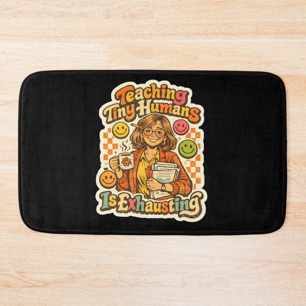 Item preview, Teaching Tiny Humans Is Exhausting Sticker | Funny Teacher Coffee Gift | Retro Kindergarten Teacher Decal designed and sold by FestivityFinds.