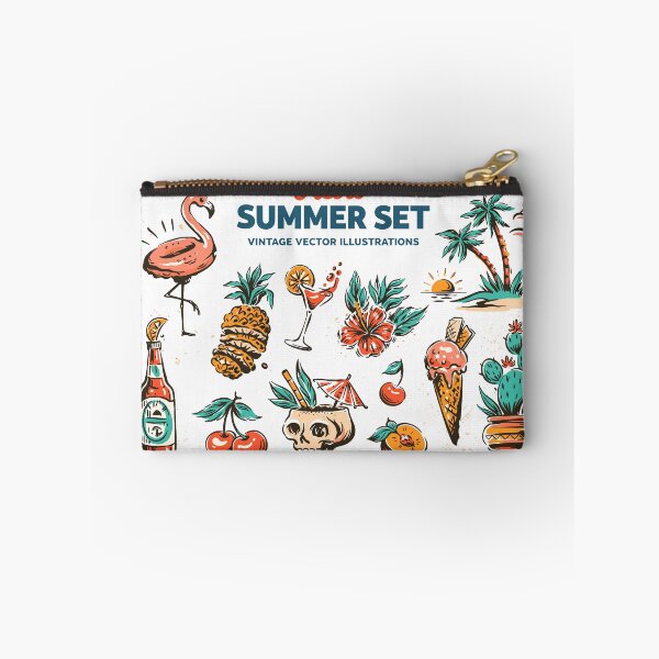 Item preview, Retro Summer Set Vintage Vector Elements Poster designed and sold by Matinez Pink.