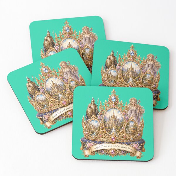Item preview, Royal Tiara of Hidden Kingdoms | Fantasy Castle Art Nouveau Crown Illustration designed and sold by sunbowjp stadio.