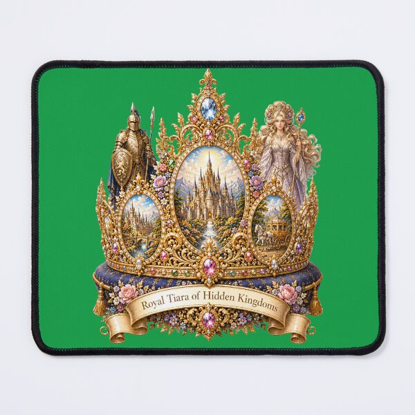 Item preview, Royal Tiara of Hidden Kingdoms | Fantasy Castle Art Nouveau Crown Illustration designed and sold by sunbowjp stadio.