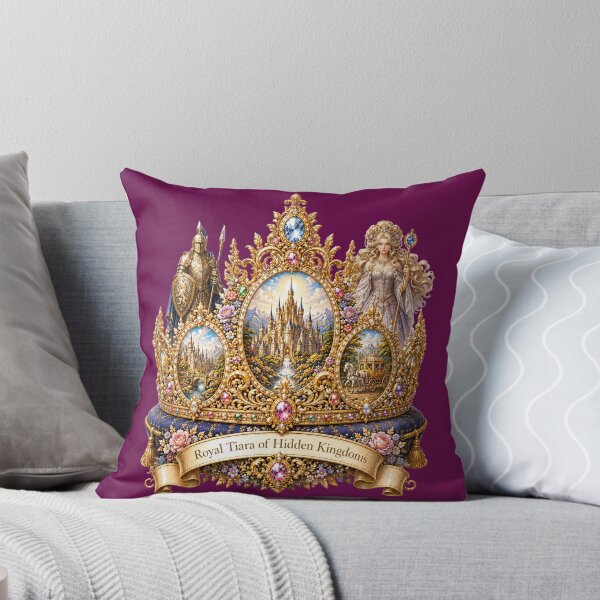 Item preview, Royal Tiara of Hidden Kingdoms | Fantasy Castle Art Nouveau Crown Illustration designed and sold by sunbowjp stadio.