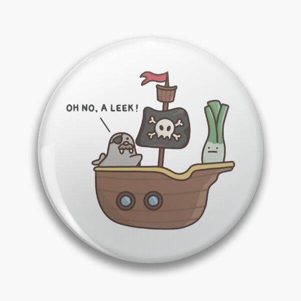 Item preview, Pirate Ship Leek Funny Food Pun Sailing Illustration designed and sold by PBandDoodlese.