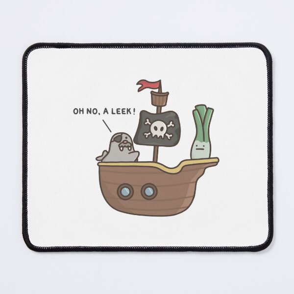 Item preview, Pirate Ship Leek Funny Food Pun Sailing Illustration designed and sold by PBandDoodlese.