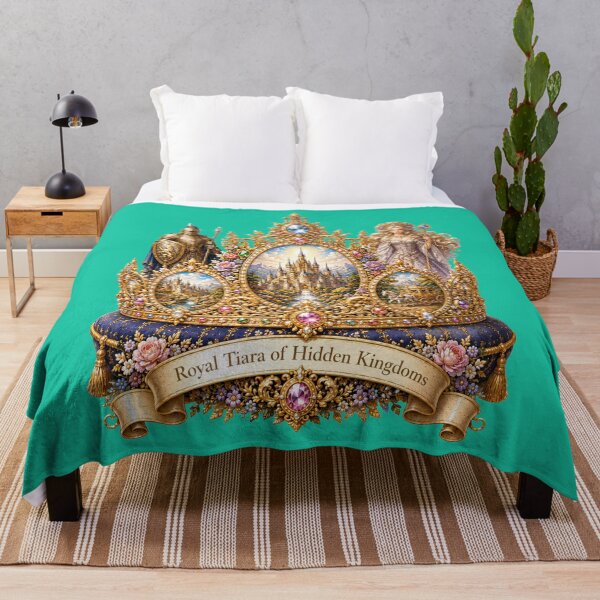 Item preview, Royal Tiara of Hidden Kingdoms | Fantasy Castle Art Nouveau Crown Illustration designed and sold by sunbowjp stadio.
