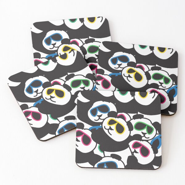 Item preview, Sunglass wearing cool panda animal print pattern designed and sold by fluffyfamcraft.