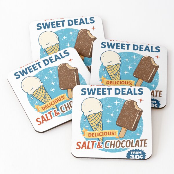 Item preview, Sweet Deals Salt & Chocolate Ice Cream Poster designed and sold by Matinez Pink.