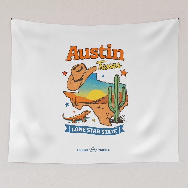 Item preview, Austin Texas Lone Star State Cowboy Hat Poster designed and sold by Matinez Pink.