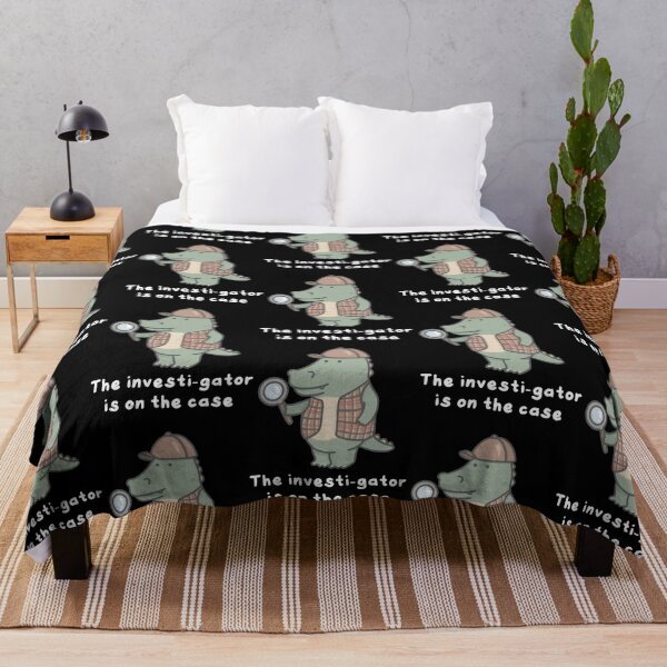 Item preview, Investigator Crocodile Funny Detective Alligator Pun Art designed and sold by PBandDoodlese.