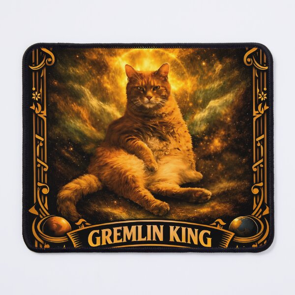 Item preview, Gremlin King Cat Tarot Card Vintage Art designed and sold by Dragonmotor Media.