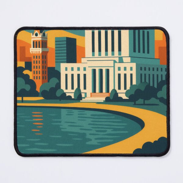 Item preview, Retro Pop Art Poster Illustration of Oakland | Bold Downtown Skyline, Port of Oakland & Bay Bridge Design | Vintage California Wall Art Decor designed and sold by PaintedPixels01.