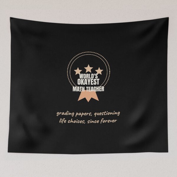 Item preview, Worlds Okayest Math Teacher Funny Gift designed and sold by The Cozy Design Studio.