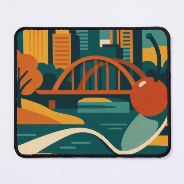 Item preview, Retro Pop Art Poster Illustration of Minneapolis | Bold Downtown Skyline, Stone Arch Bridge & Mississippi River Design | Vintage Minnesota Wall Art Decor designed and sold by PaintedPixels01.