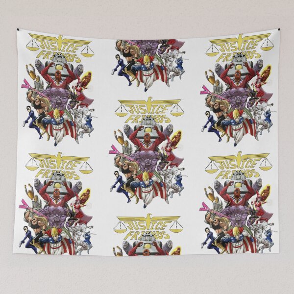 Item preview, The Justice Friends Assemble - Retro Cartoon Superheroes designed and sold by Albaradartshop.