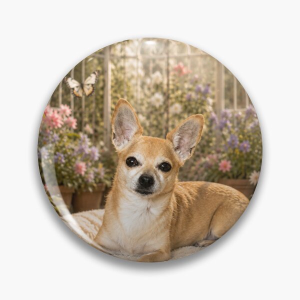 Item preview, Chihuahua in a flowery aviary designed and sold by Animal Passion Designs.
