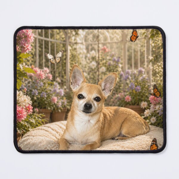 Item preview, Chihuahua in a flowery aviary designed and sold by Animal Passion Designs.