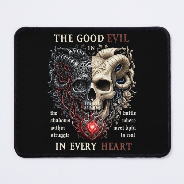 Item preview, Good Evil Skull Horns Heart designed and sold by Voodoo Store Paranormal Collections.
