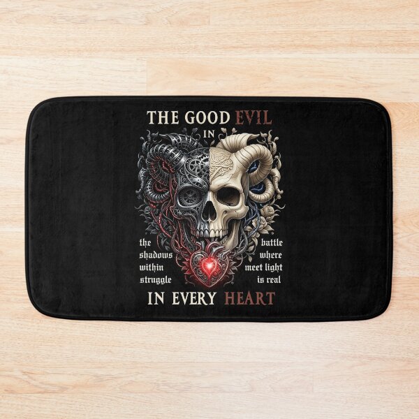 Item preview, Good Evil Skull Horns Heart designed and sold by Voodoo Store Paranormal Collections.