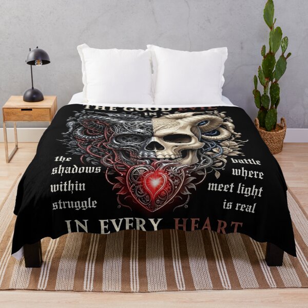 Item preview, Good Evil Skull Horns Heart designed and sold by Voodoo Store Paranormal Collections.