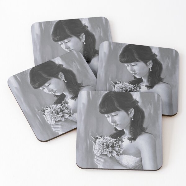 Item preview, Monochrome Bride with Bouquet Fine Art designed and sold by HaedamArt.