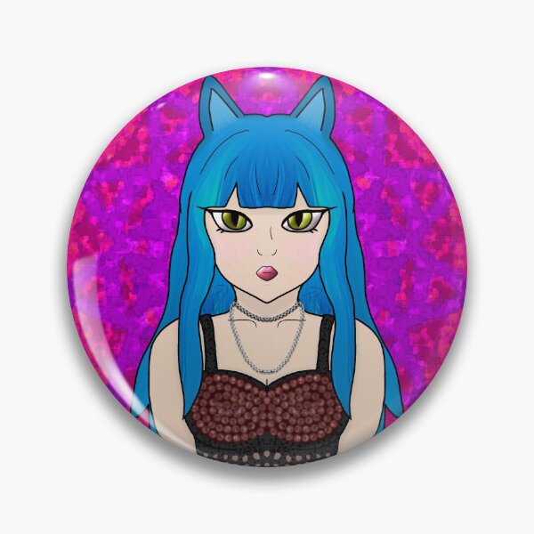 Item preview, Blue Haired Alt Cat Girl designed and sold by lilpoltergeist.