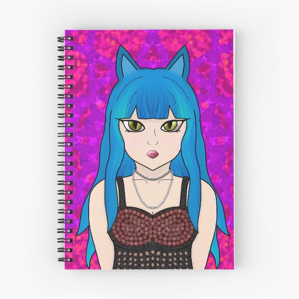 Item preview, Blue Haired Alt Cat Girl designed and sold by lilpoltergeist.