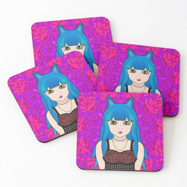Item preview, Blue Haired Alt Cat Girl designed and sold by lilpoltergeist.
