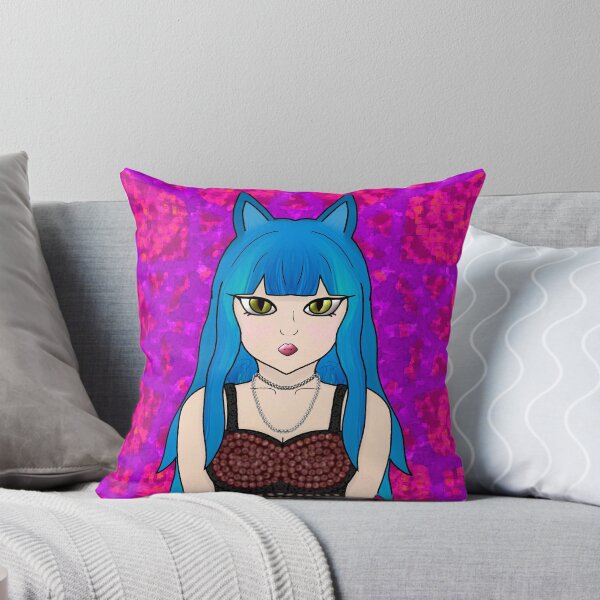 Item preview, Blue Haired Alt Cat Girl designed and sold by lilpoltergeist.