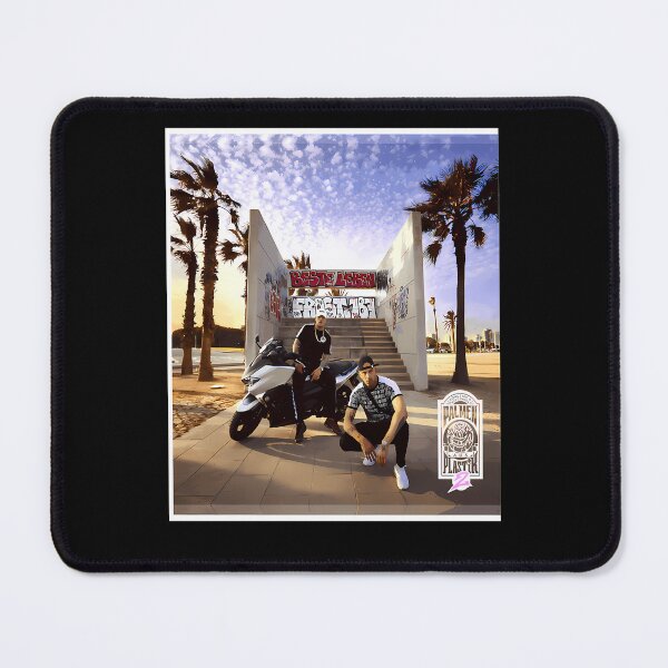 Item preview, Two Men On Scooter Beach Palms Stairs designed and sold by GreenBubIe.