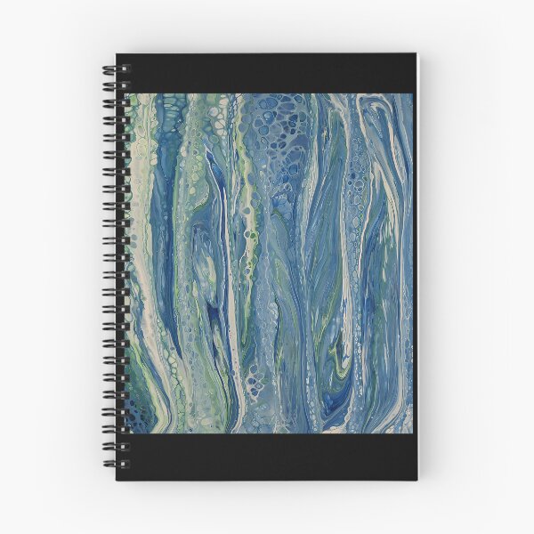 Item preview, Blue And Green Fluid Acrylic Pour Painting Marble Texture designed and sold by GreenBubIe.