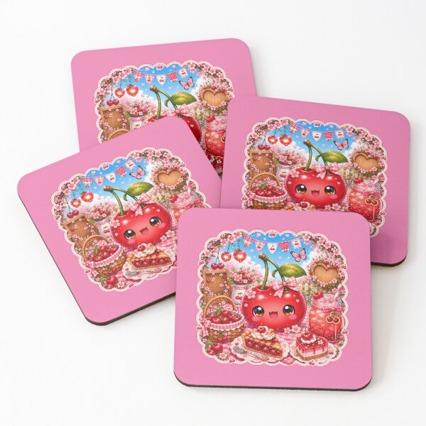 Item preview, Kawaii Cherry Picnic – Cute Cottagecore Cherry Blossom Fruit Aesthetic Art designed and sold by ALH Apparel.