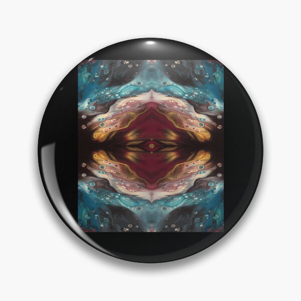 Item preview, Symmetrical Fluid Acrylic Pour Abstract Mirror Pattern designed and sold by GreenBubIe.