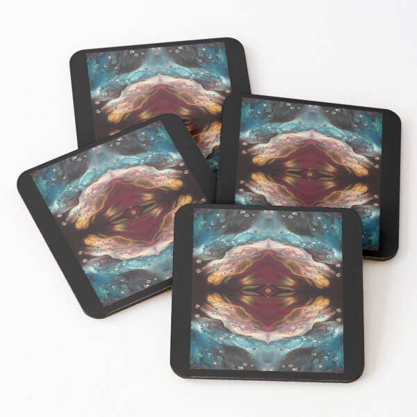Item preview, Symmetrical Fluid Acrylic Pour Abstract Mirror Pattern designed and sold by GreenBubIe.
