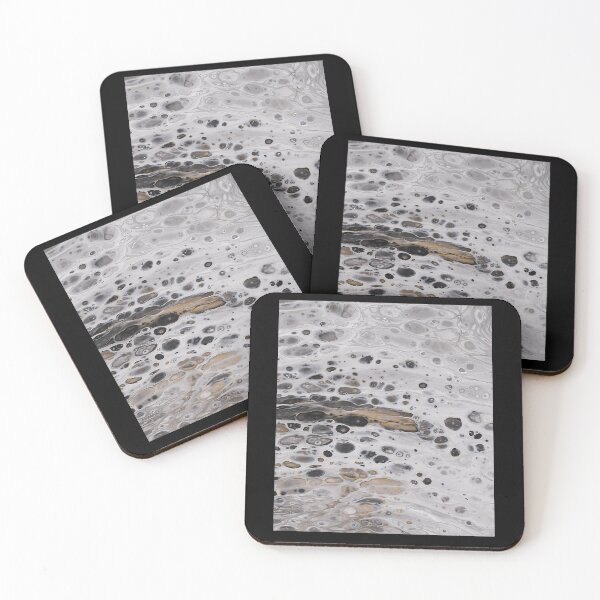 Item preview, Grey Black White Fluid Acrylic Cells Texture Pattern designed and sold by GreenBubIe.