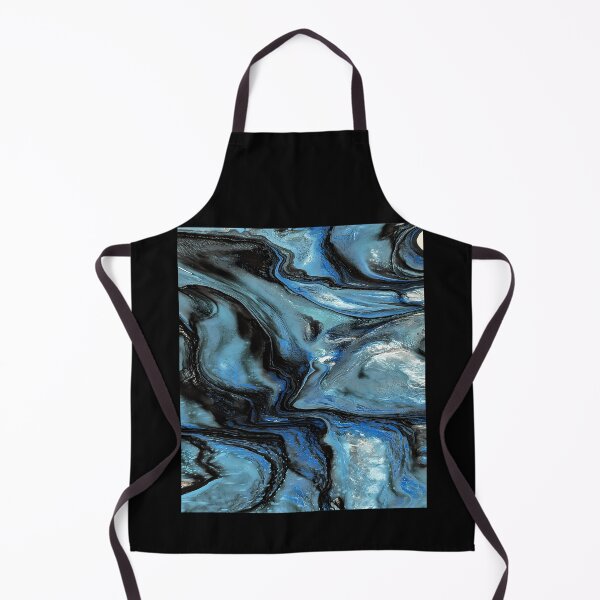Item preview, Dynamic Blue Black Liquid Swirl Fluid Acrylic Texture designed and sold by GreenBubIe.