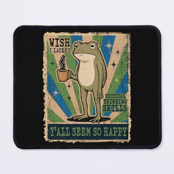Item preview, Wish I Lacked Critical Thinking Skills Funny Frog Coffee designed and sold by watanabeee.