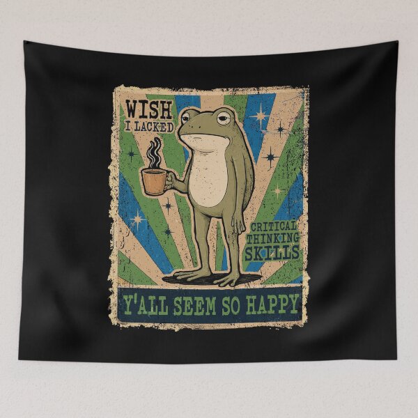 Item preview, Wish I Lacked Critical Thinking Skills Funny Frog Coffee designed and sold by watanabeee.