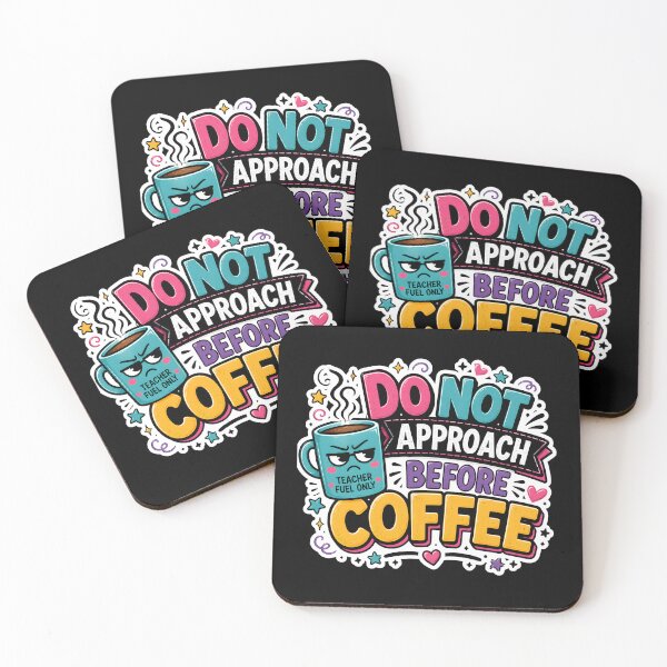 Artikelvorschau, „Bitte nicht vor dem Kaffee ansprechen“-Aufkleber | Lustiges Kaffeegeschenk für Lehrer | Retro-Lehreraufkleber „Nur für Lehrer“ entworfen und verkauft von FestivityFinds.