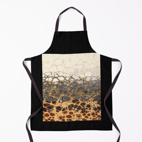 Item preview, Gold Black Cream Fluid Cells Acrylic Pour Abstract Pattern designed and sold by GreenBubIe.