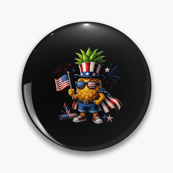 Item preview, CPatriotic Pineapple Wearing American Flag Outfit USA Celebration Design designed and sold by Osstaramilua.