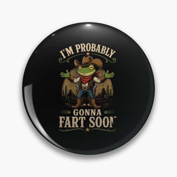 Item preview, I'm Probably Gonna Fart Soon Funny Cowboy Frog Western Humor designed and sold by MiALopezArt.