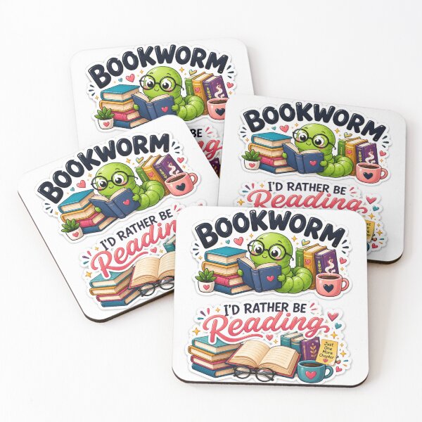 Item preview, Bookworm Reading Sticker | Cute Book Lover Sticker | Reading Is My Happy Place designed and sold by MR4me.