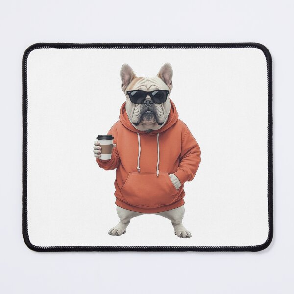 Item preview, Frenchie Coffee Sticker | Cool French Bulldog with Coffee | Funny Frenchie Dog in Hoodie | Dog Lover Gift designed and sold by VeloraCrafts.