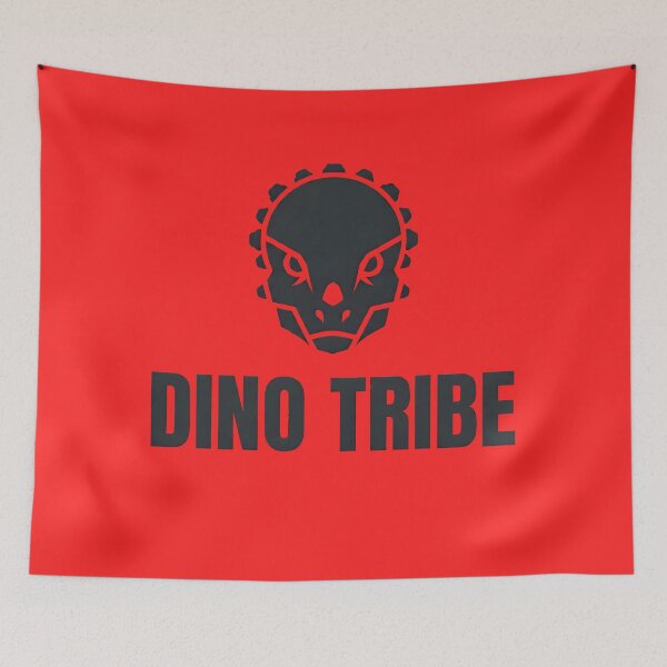 Item preview, Dino Tribe Tribal Skull Badge Logo designed and sold by PreeCha Art & Co..