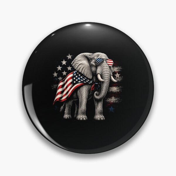 Item preview, Patriotic Elephant Wearing American Flag Cape USA Pride Design designed and sold by Osstaramilua.
